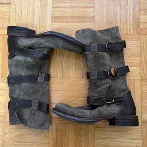 Roberto Botticelli Black and Gray Boots